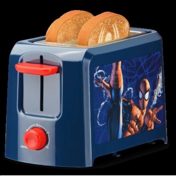 Marvel Kitchen Marvel Spiderman 2 Slice Toaster Toasts Spideys Mask